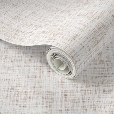 Spoonflower Peel And Stick Wallpaper Sugar Sand Linen 2' X 12' Removable In Gray