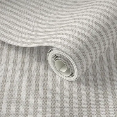 Spoonflower Peel And Stick Wallpaper Taupe Textured Stripe  Removable In Multi