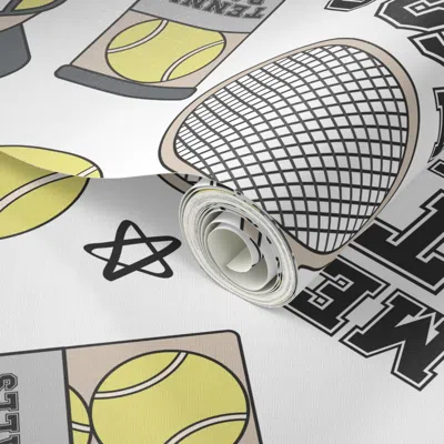 Spoonflower Peel And Stick Wallpaper Tennis Sports  Removable