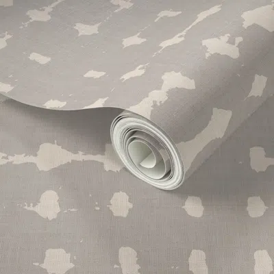 Spoonflower Peel And Stick Wallpaper Terra Eko Grey  Removable