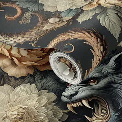 Spoonflower Peel And Stick Wallpaper The Lycans Den - Gothic Victorian  Fabric & Home Decor  Removable