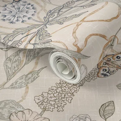 Spoonflower Peel And Stick Wallpaper The Naturalist Subtleties 24in Repeat 2' X 12' Removable