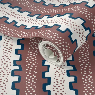 Spoonflower Peel And Stick Wallpaper Travis Garrison Red And Navy  Removable