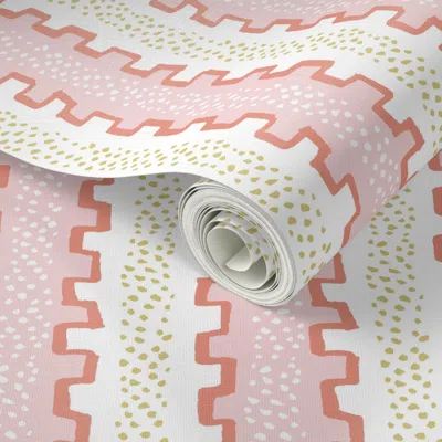 Spoonflower Peel And Stick Wallpaper Travis Stripe Citrus Copy 2' X 12' Removable