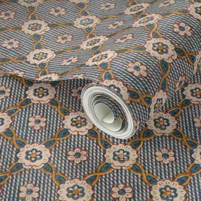 Spoonflower Peel And Stick Wallpaper Trelliage And Blots 2' X 12' Removable