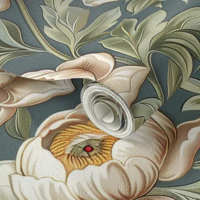 Spoonflower Peel And Stick Wallpaper Trendy Stylish Belle Epoque Floral-3 2' X 12' Removable