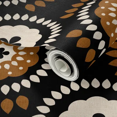 Spoonflower Peel And Stick Wallpaper Ubu Brocade 2' X 12' Removable