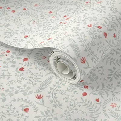 Spoonflower Peel And Stick Wallpaper Veronica Blue Gray Blazer And Setting Plaster And On Cream 2' X 12' Removab