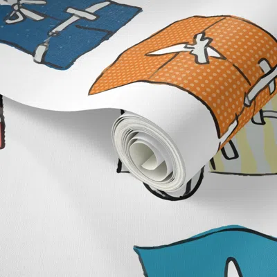 Spoonflower Peel And Stick Wallpaper Vintage Life Jackets In White 2' X 12' Removable
