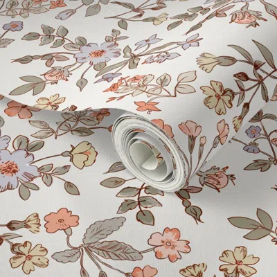 Spoonflower Peel And Stick Wallpaper Vintage Pastel-blanket 2' X 12' Removable