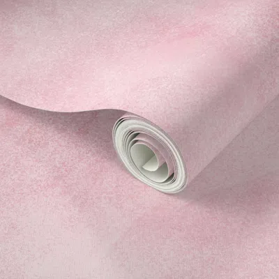 Spoonflower Peel And Stick Wallpaper Watercolor Texture - Pink Blush Color 2' X 12' Removable