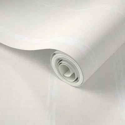 Spoonflower Peel And Stick Wallpaper Whispered Lines - Hand-drawn Stripes On A Soft White Linen-like Texture 2' 