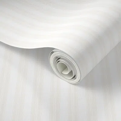 Spoonflower Peel And Stick Wallpaper White And Faf7ef Anderson Stripe 2' X 12' Removable