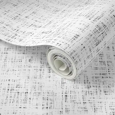 Spoonflower Peel And Stick Wallpaper White Linen 2' X 12' Removable In Gray