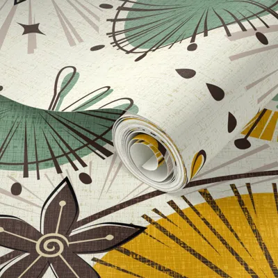 Spoonflower Peel And Stick Wallpaper Wild Garden 2' X 12' Removable