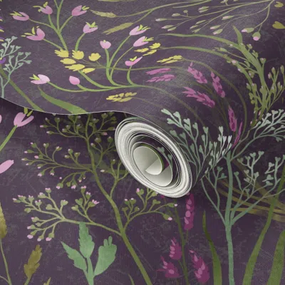 Spoonflower Peel And Stick Wallpaper Wildgrass 2' X 12' Removable