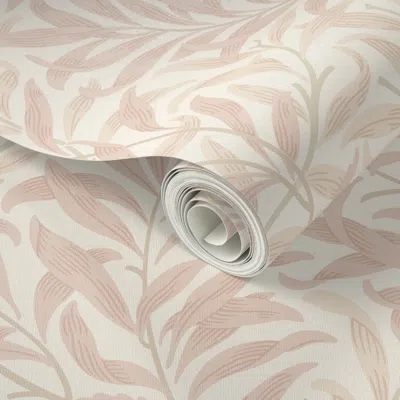 Spoonflower Peel And Stick Wallpaper William Morris-willow Bough28 2' X 12' Removable In Neutral