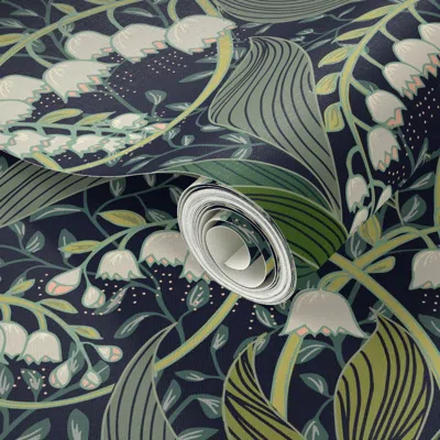 Spoonflower Peel And Stick Wallpaper Wonderful Poisonous Lily Of The Valley - L 2' X 12' Removable