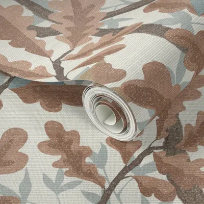 Spoonflower Peel And Stick Wallpaper Woodlands No.1 - Mocha Mousse - Pantone Color Of The Year 2025 2' X 12' Rem