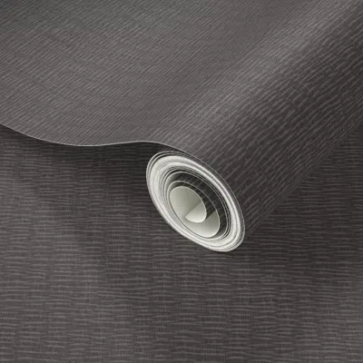 Spoonflower Peel And Stick Wallpaper Woven Blender 4b4646 2' X 12' Removable In Black