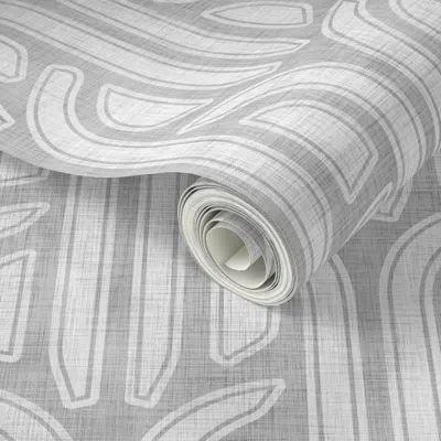 Spoonflower Peel And Stick Wallpaper Y Knot - Linen 2' X 12' Removable