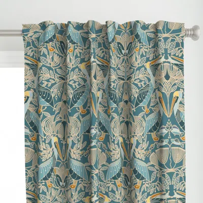 Spoonflower Pelicans And Mangrove Curtain Panel