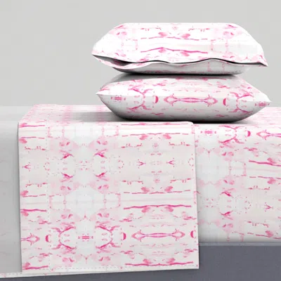 Spoonflower Peony Service Pinks King Sheet Set