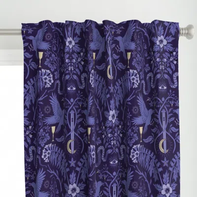 Spoonflower Periwinkle Witch Garden Curtain Panel