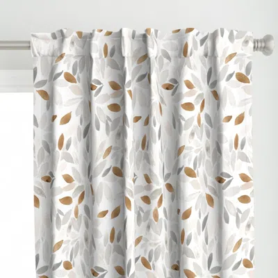 Spoonflower Petal Prism L - Gray + Curtain Panel