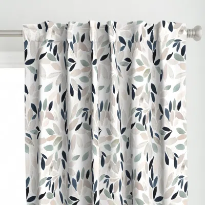 Spoonflower Petal Prism L - Navy Gray Curtain Panel