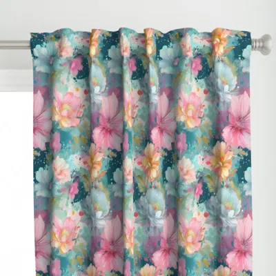 Spoonflower Petals In Mist Curtain Panel