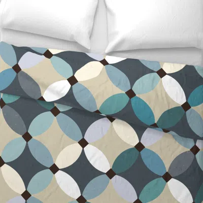 Spoonflower Petals Sky Jumbo Wide Cotton Sateen 3.5 oz 26" X 20" Standard Knife Edge