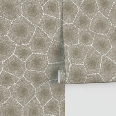 Spoonflower Petoskey Stone - Natural Life-sized Performance 2' X 12' In Gray
