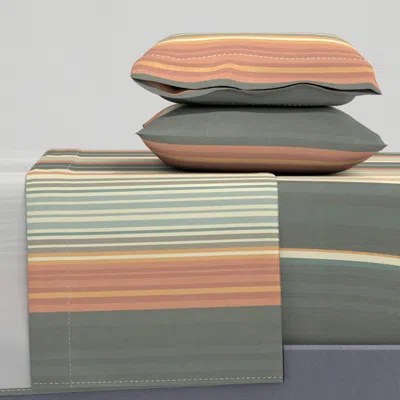 Spoonflower Phoenix Stripes Fade King Sheet Set