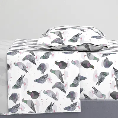 Spoonflower Pigeons Twin Xl Sheet Set
