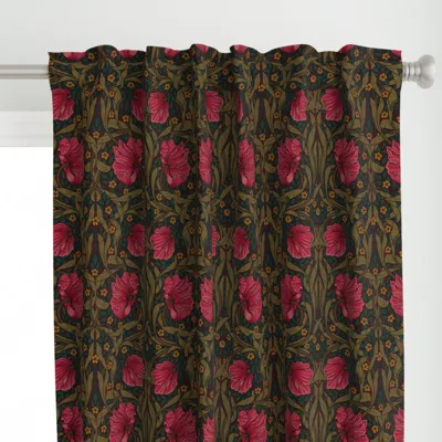 Spoonflower Pimpernel William Morris Curtain Panel