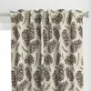 Spoonflower Pine Cones On Tan Curtain Panel