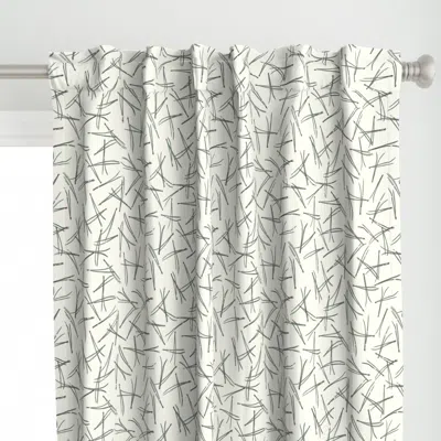 Spoonflower Pine Needles Snow I L Curtain Panel