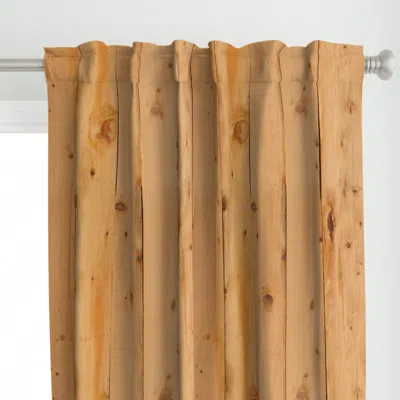Spoonflower Pine Wood Planks Curtain Panel