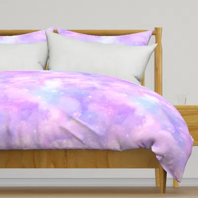 Spoonflower Pink And Blue Nebula Duvet Cover