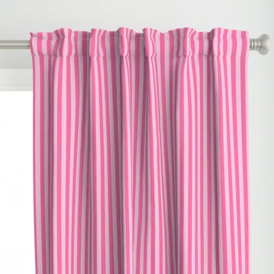 Spoonflower Pink & Light Pink Stripes Curtain Panel