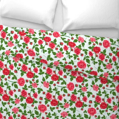 Spoonflower Pink Watercolor Roses King Pillow Sham