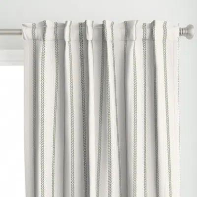 Spoonflower Plait Herringbone Stripe Curtain Panel