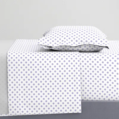 Spoonflower Polka Dots Light Purple Twin Sheet Set