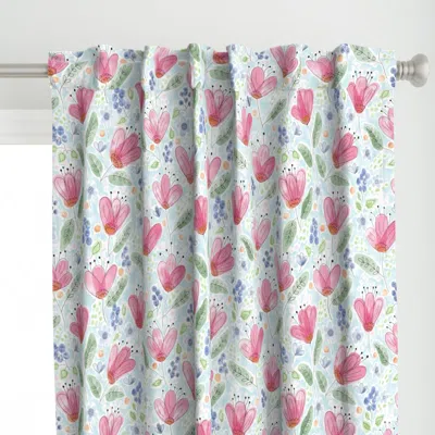 Spoonflower Prairie Rose Curtain Panel