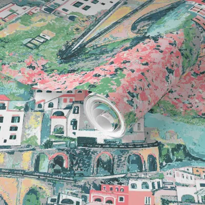 Spoonflower Pre-pasted Wallpaper Amalfi Coast 2' X 12' Removable