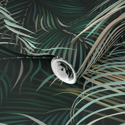 Spoonflower Pre-pasted Wallpaper Amid The Tropical Jungle At Daytime 2' X 12' Removable
