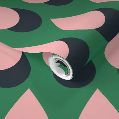 Spoonflower Pre-pasted Wallpaper Bauhaus Pop Zurich 2' X 12' Removable