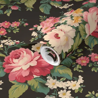 Spoonflower Pre-pasted Wallpaper Beatrice's Birthday Chocolate Ii 2' X 12' Removable