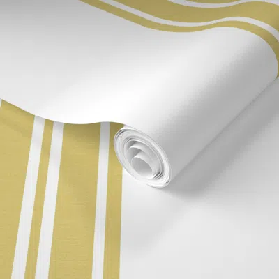 Spoonflower Pre-pasted Wallpaper Big Ben Ticking Ddc871on White 2' X 12' Removable